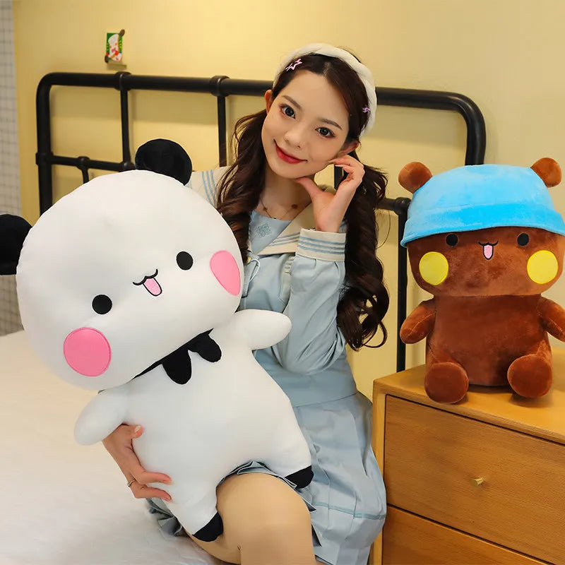 40/60cm Bubu And Dudu Panda Plush Toys Couple Cushion Doll Kawaii Stuffed Animals Soft Accompany Doll Toys Collectible Gifts