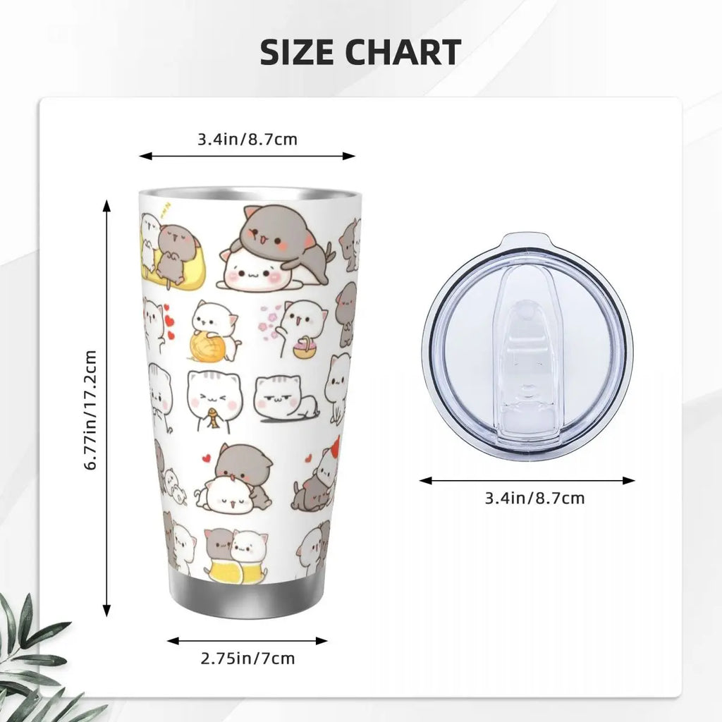 Cute Bear Panda Bubu Dudu 20oz Stainless Steel Car Mug Straw Thermal Iced Travel Cup Vacuum Insulated Coffee Hot Cup