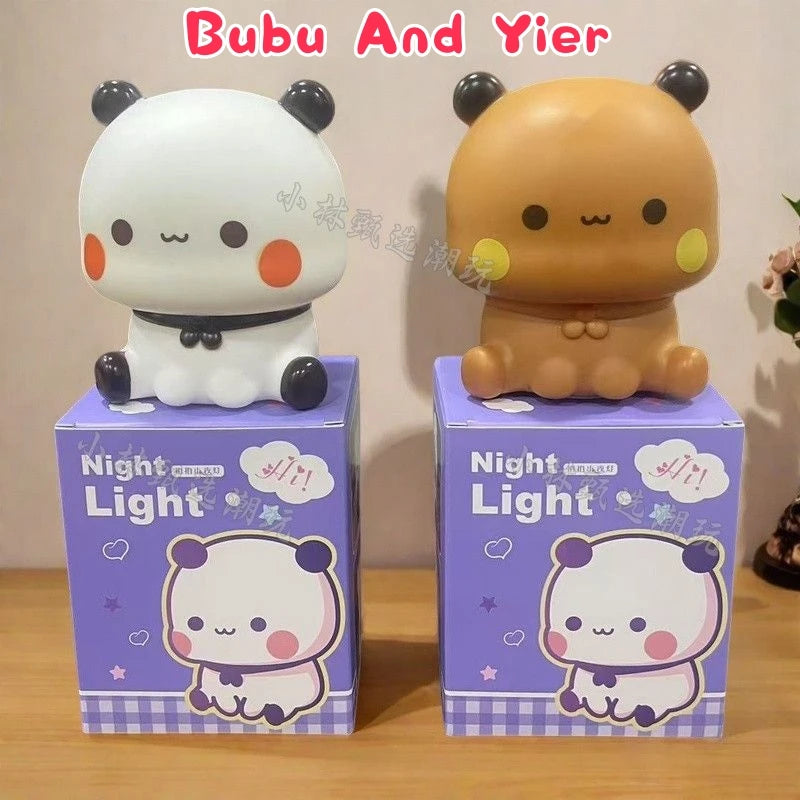 9cm Mini Night Light Cartoon Battery Operated Panda Bubu & Dudu Kawaii Children'S Eye Protection Bedside Lamp Toy Gift