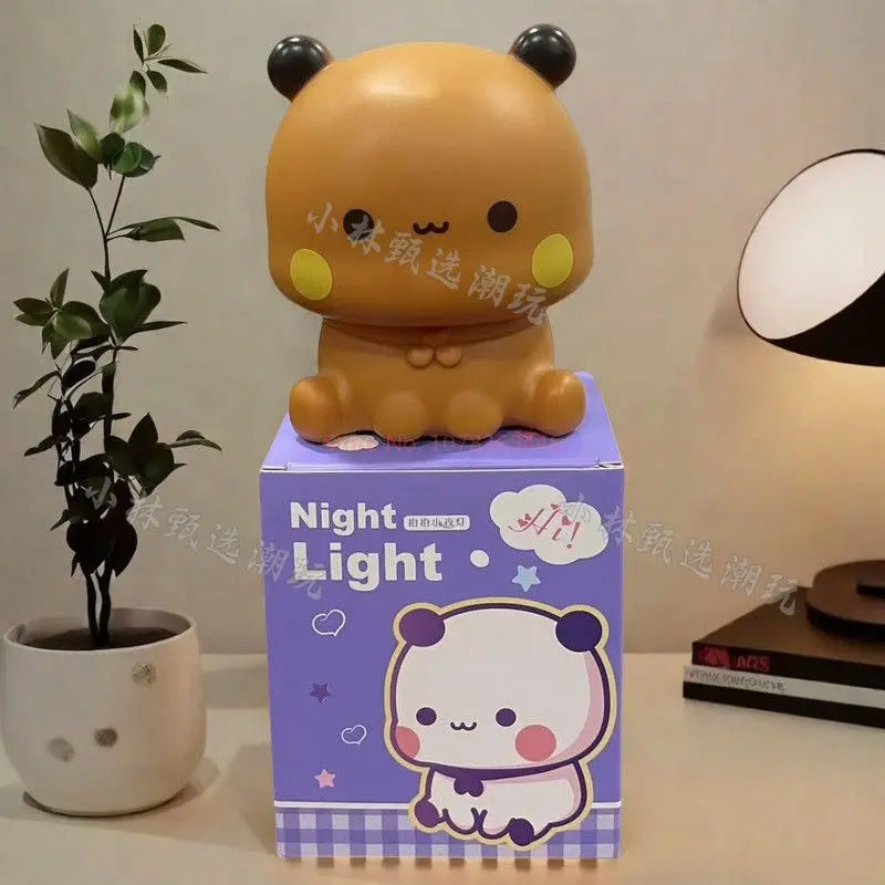 9cm Mini Night Light Cartoon Battery Operated Panda Bubu & Dudu Kawaii Children'S Eye Protection Bedside Lamp Toy Gift