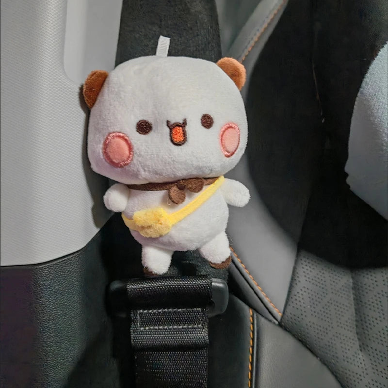 Panda Bubu And Yier Plush Shoulder Pad – Cute Panda Bubu And Dudu Car Seatbelt Cover, Plush Doll Decorative Gift