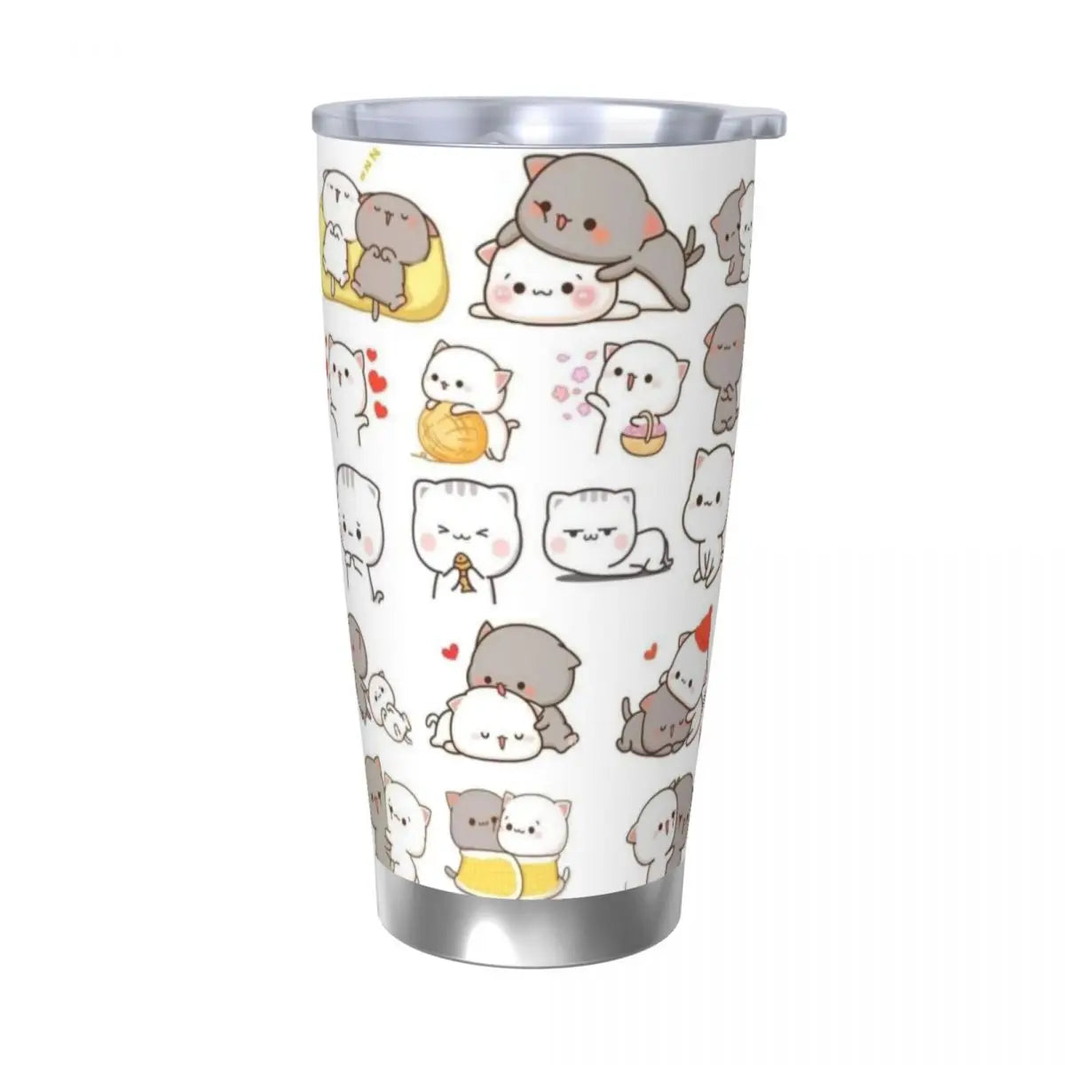 Cute Bear Panda Bubu Dudu 20oz Stainless Steel Car Mug Straw Thermal Iced Travel Cup Vacuum Insulated Coffee Hot Cup