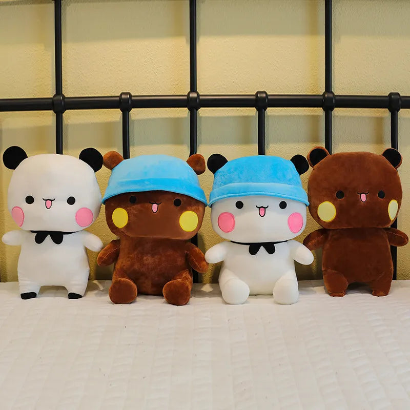 40/60cm Bubu And Dudu Panda Plush Toys Couple Cushion Doll Kawaii Stuffed Animals Soft Accompany Doll Toys Collectible Gifts