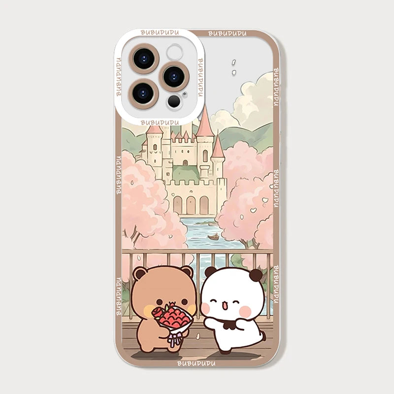 Cute BUBU DUDU Couple Clear Phone Case for Samsung Galaxy A55 A54 A53 A52 A73 A16 A36 A14 A13 5G Soft Cover Lovers Paired Fundas