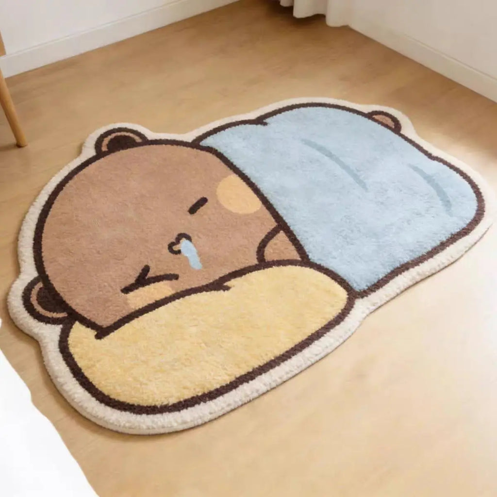 Cartoon Rug Panda Bubu And Yier Plush Rug Panda Bubu And Dudu Bedside Rug For The Bedroom, Living Room Foot Mat Carpet