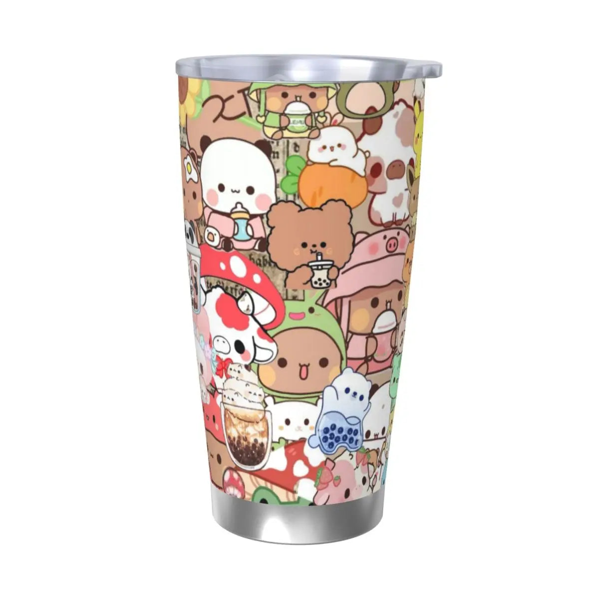 Cute Bear Panda Bubu Dudu 20oz Cup Large Capacity Car Mug Leak-proof Juice Coffee Cup Food Grade