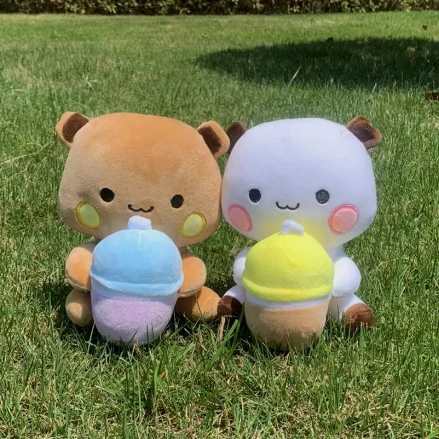 Cute Bubu Dudu Plush Toy Milk Bubble Tea Plushie Yier Panda Bear Doll Lovely Cartoon Stuffed Home Decoration Christmas Gift