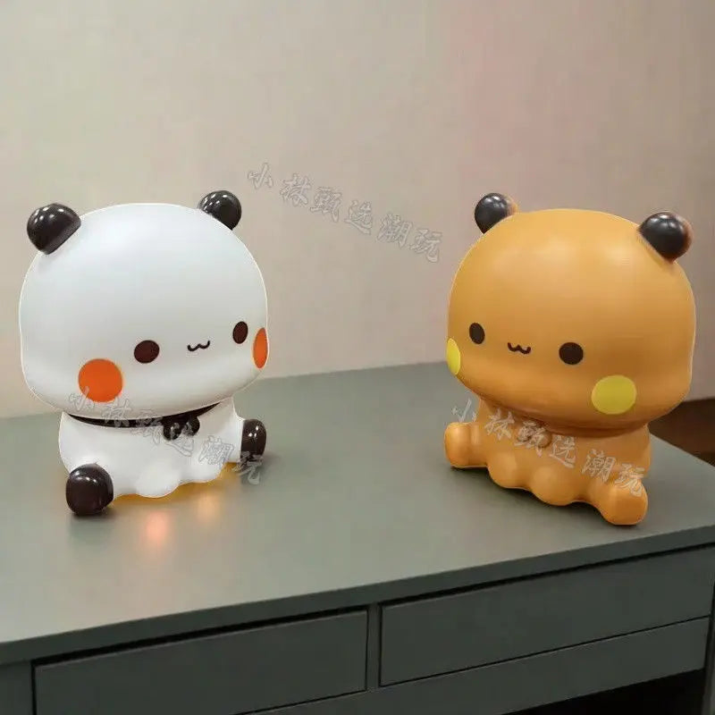 9cm Mini Night Light Cartoon Battery Operated Panda Bubu & Dudu Kawaii Children'S Eye Protection Bedside Lamp Toy Gift