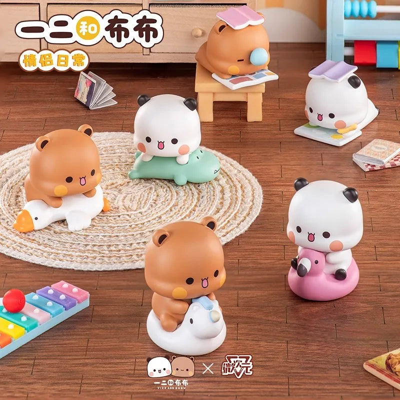 New Valentines Gift Kawaii Model Doll Yier And Bubu V3 Mystery Box Figure Bubu And Dudu Figure Couple Daily Series Ornament Toy