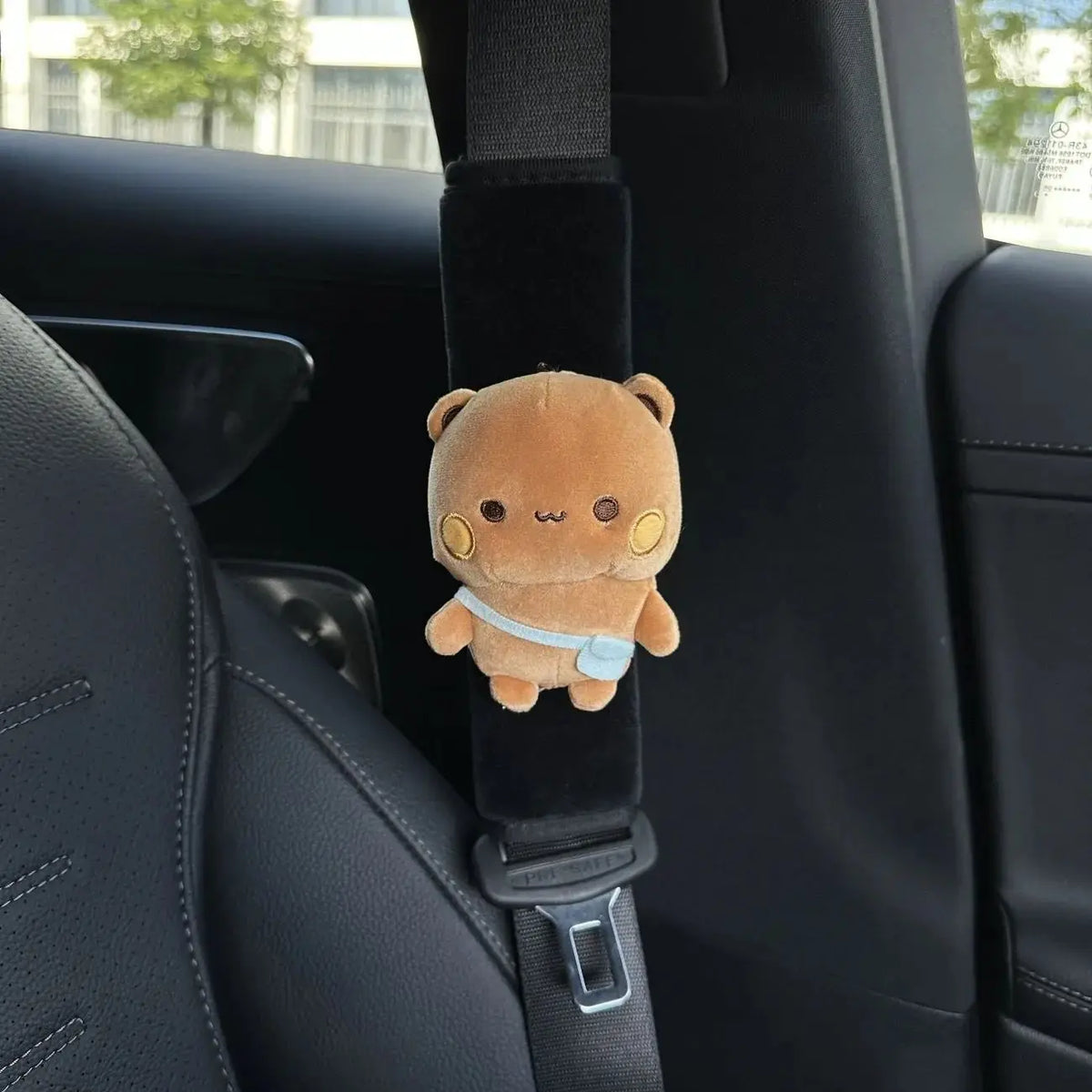 Panda Bubu And Yier Plush Shoulder Pad – Cute Panda Bubu And Dudu Car Seatbelt Cover, Plush Doll Decorative Gift