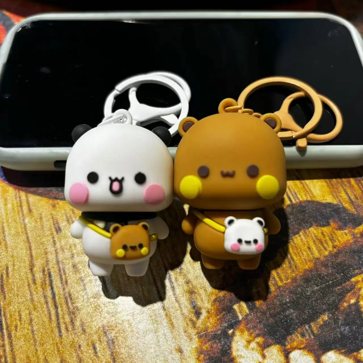 Cartoon Panda Bubu Dudu Keychain Cute Backpack Pendant With Toy Figures Couple Accessories Ideal Fantasy Themed Gift Phone Chain