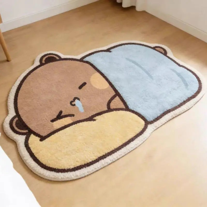 Cartoon Rug Panda Bubu And Yier Plush Rug Panda Bubu And Dudu Bedside Rug For The Bedroom, Living Room Foot Mat Carpet