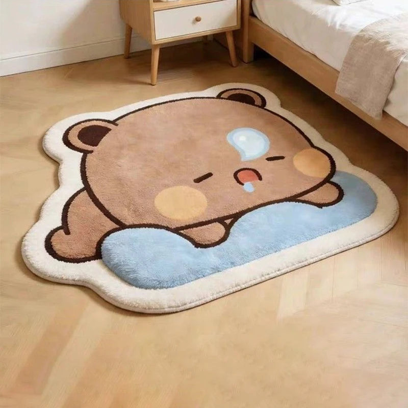 Cartoon Rug Panda Bubu And Yier Plush Rug Panda Bubu And Dudu Bedside Rug For The Bedroom, Living Room Foot Mat Carpet