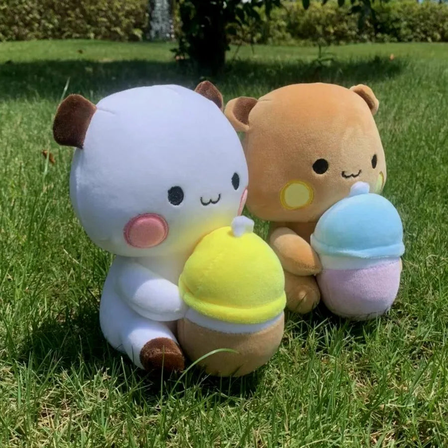 Cute Bubu Dudu Plush Toy Milk Bubble Tea Plushie Yier Panda Bear Doll Lovely Cartoon Stuffed Home Decoration Christmas Gift