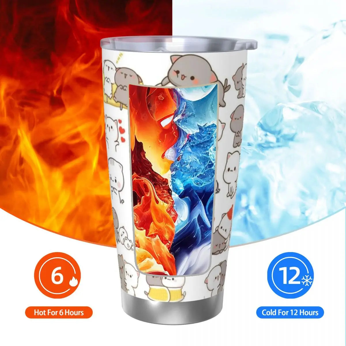 Cute Bear Panda Bubu Dudu 20oz Stainless Steel Car Mug Straw Thermal Iced Travel Cup Vacuum Insulated Coffee Hot Cup