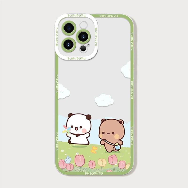 Cute BUBU DUDU Couple Clear Phone Case for Samsung Galaxy A55 A54 A53 A52 A73 A16 A36 A14 A13 5G Soft Cover Lovers Paired Fundas